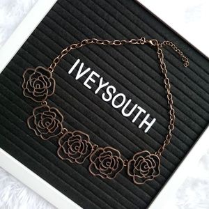 ☆new☆ Copper Metal Flower necklace